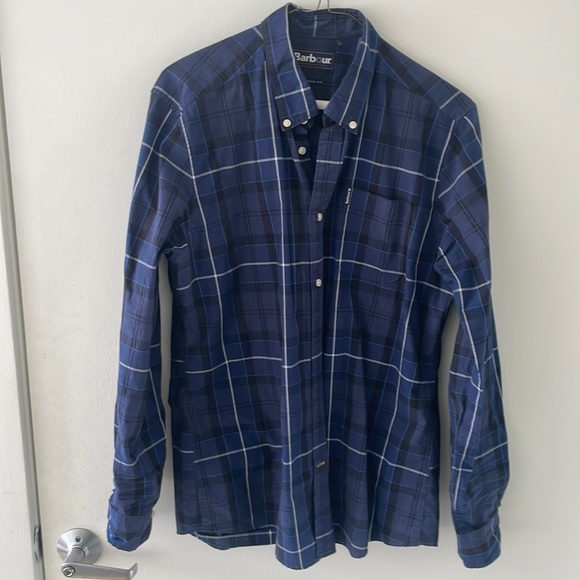 Barbour Other - Barbour Sandwood Shirt Large Blue Tartan Pattern